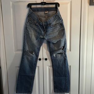 True Religion Straight Distressed Jeans